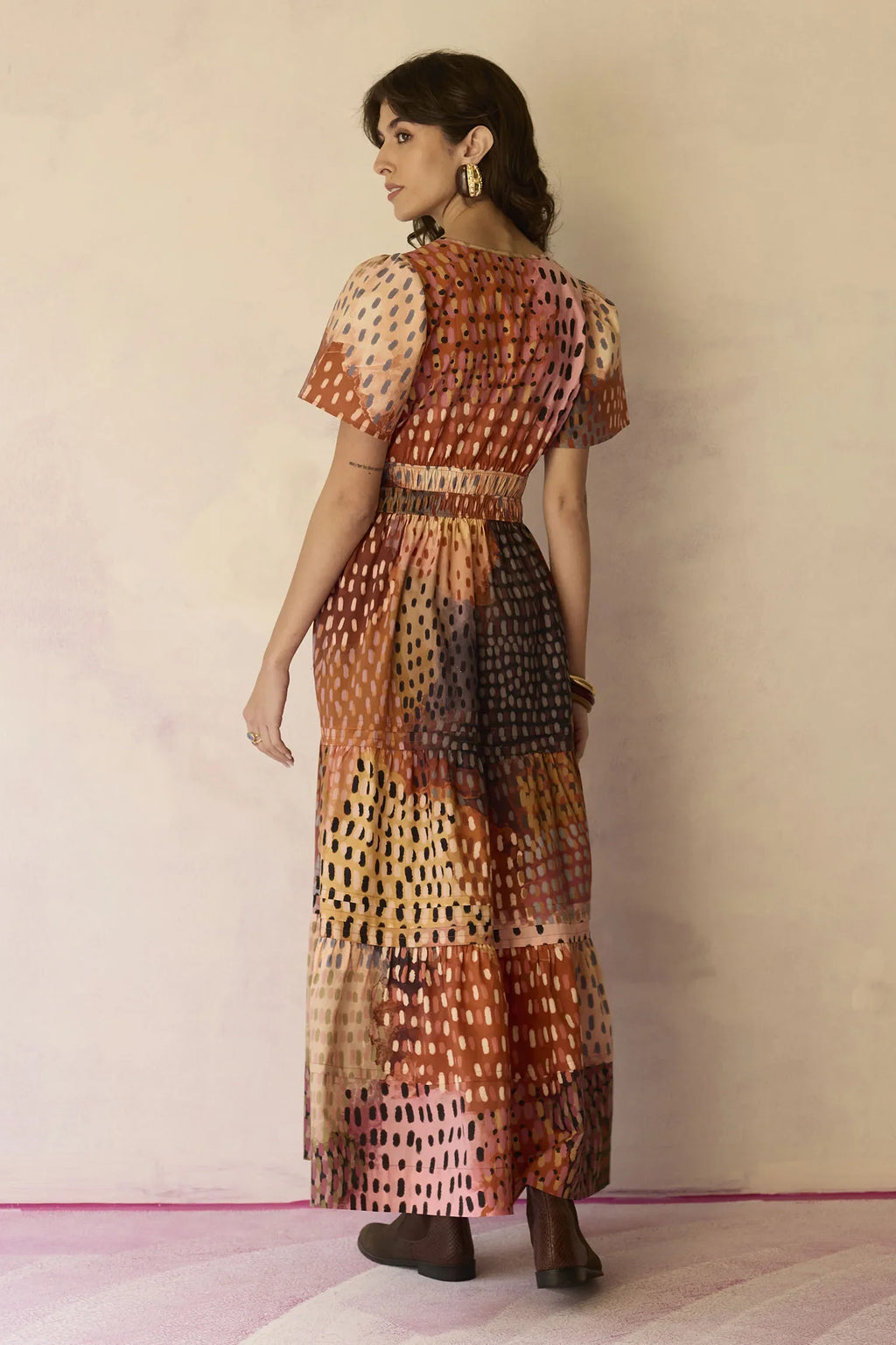 Ember Multi-tonal Tiered Maxi Dress