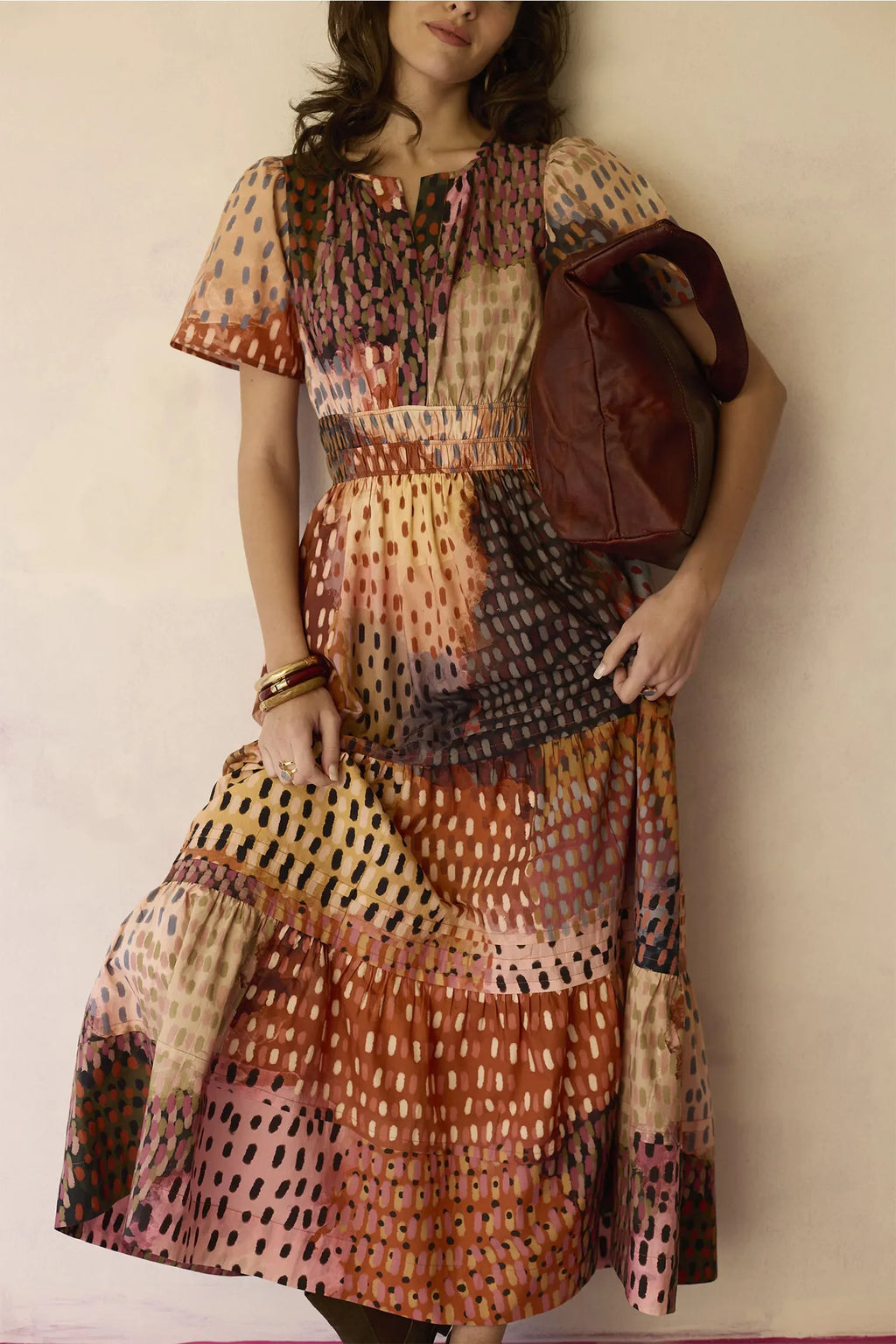 Ember Multi-tonal Tiered Maxi Dress