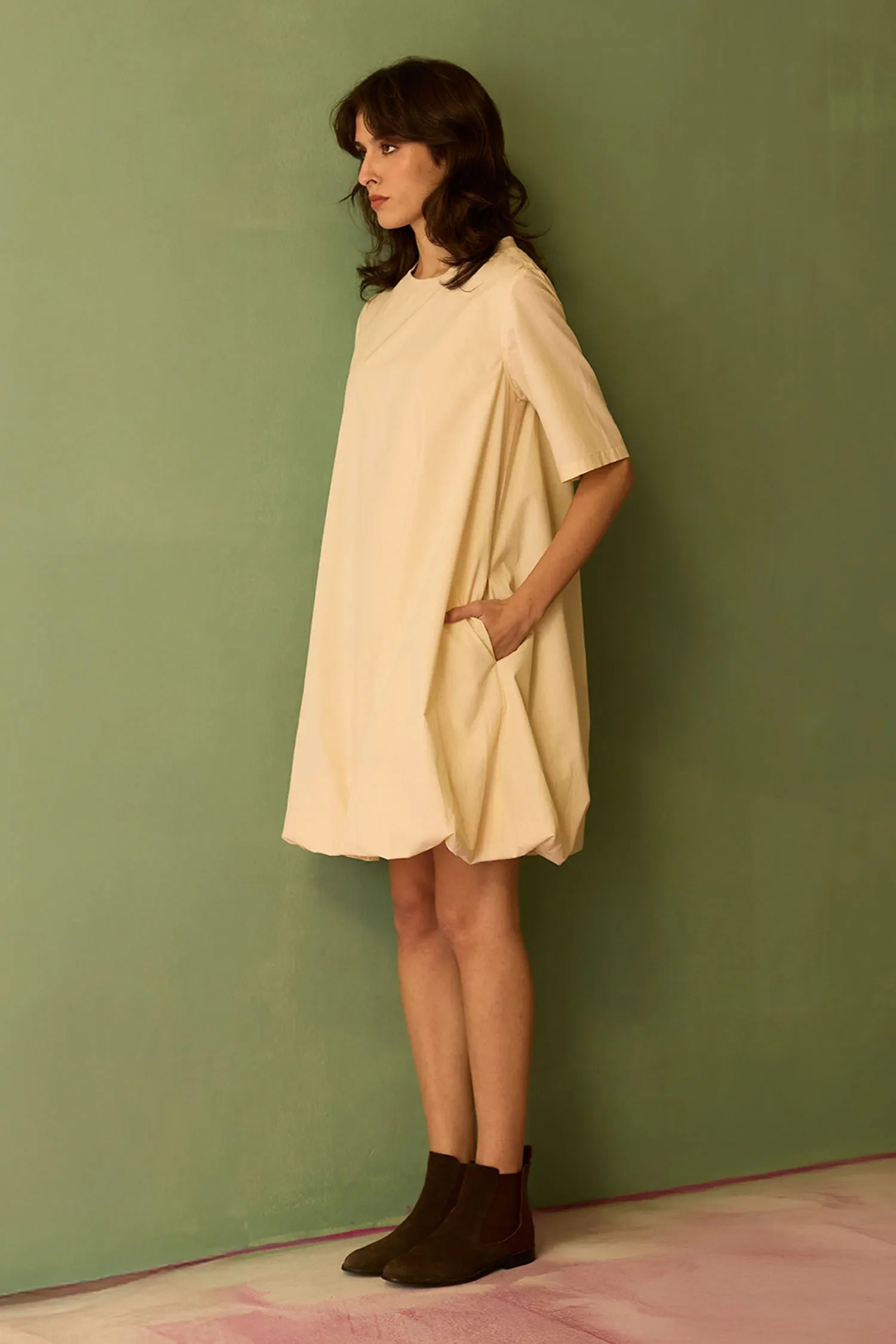 Ivory Bubble Mini Dress