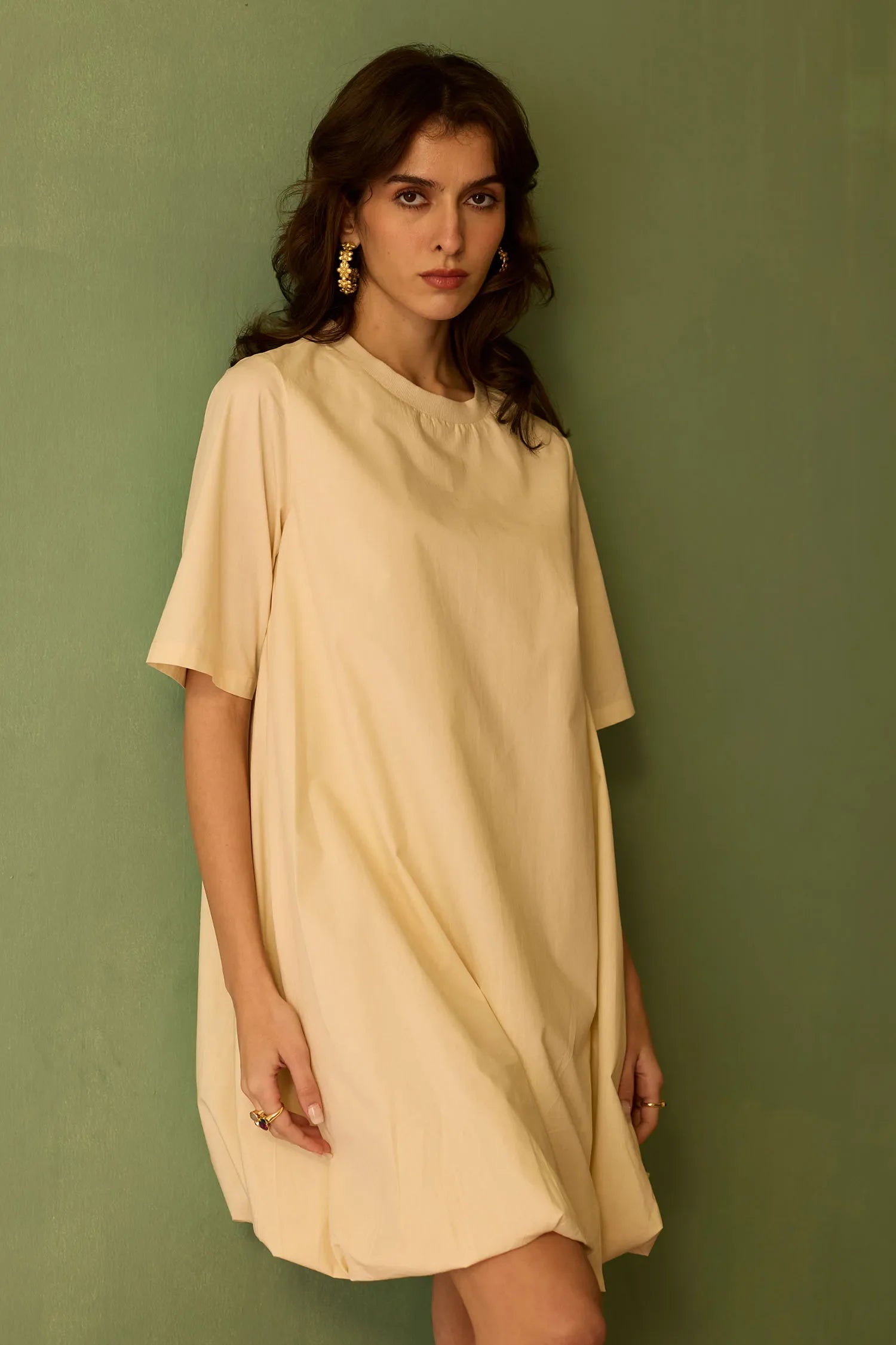Ivory Bubble Mini Dress