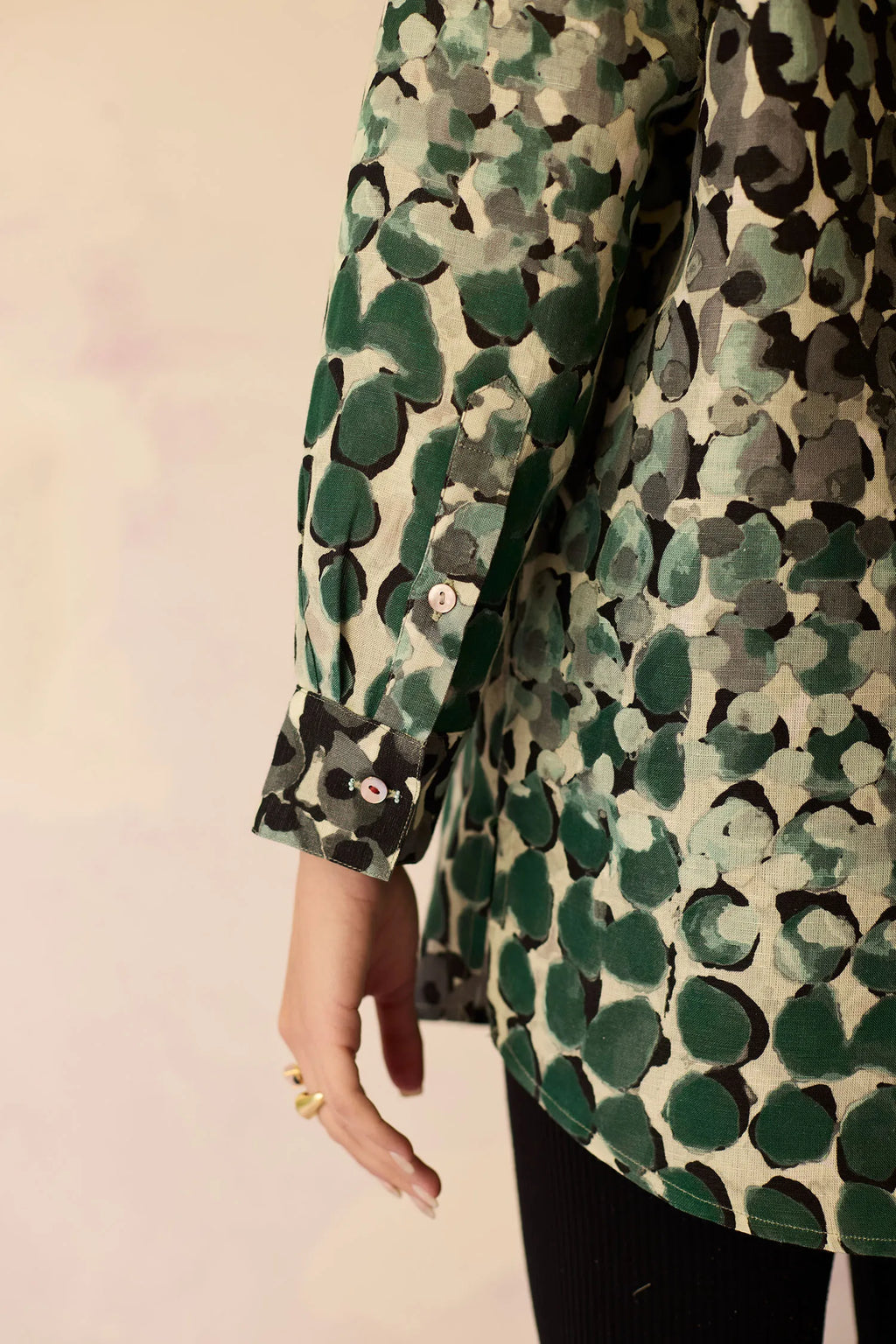 Abstract Moss Watercolour Shirt
