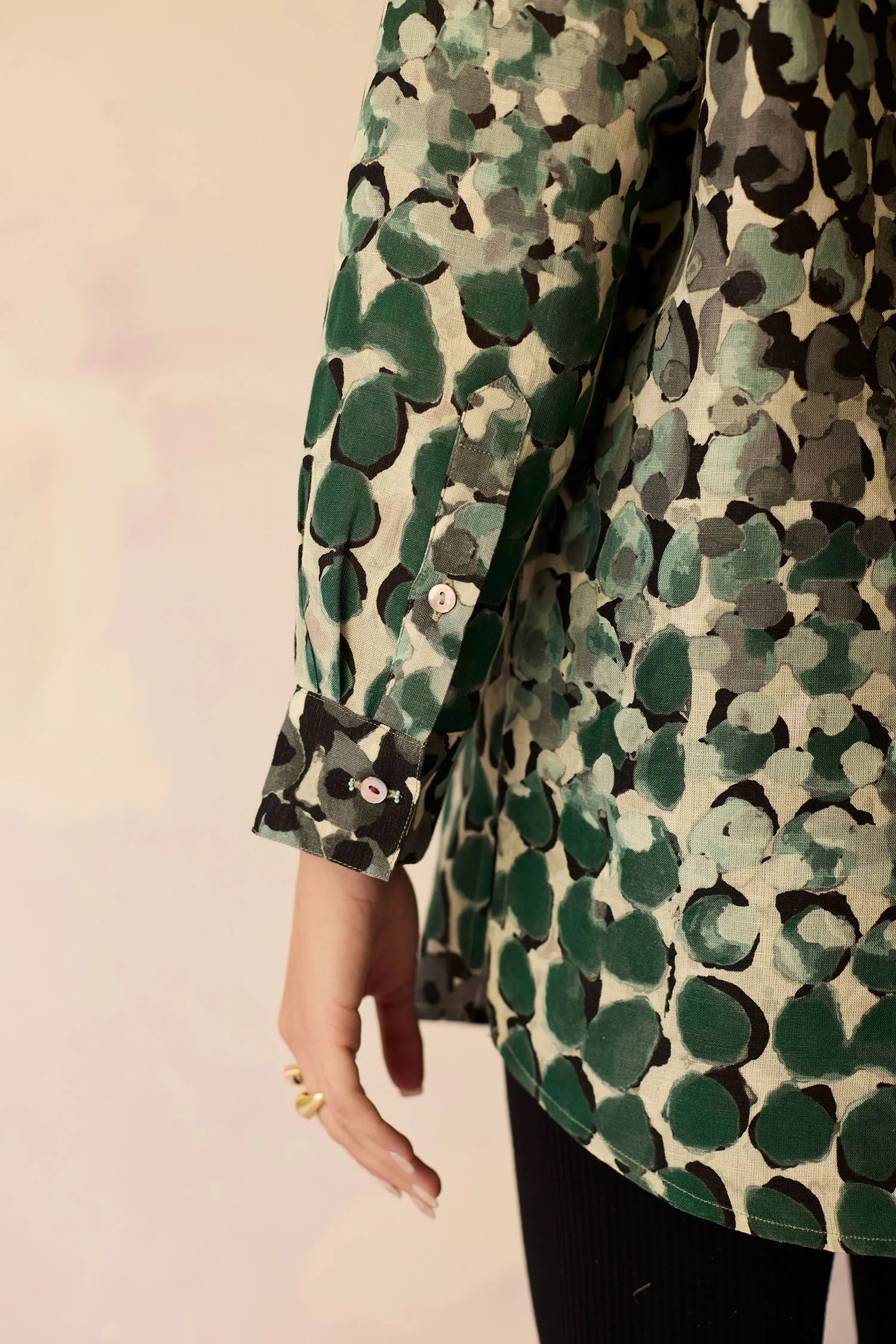 Abstract Moss Watercolour Shirt
