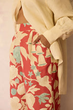 Hibiscus Anaar Pants - Coral