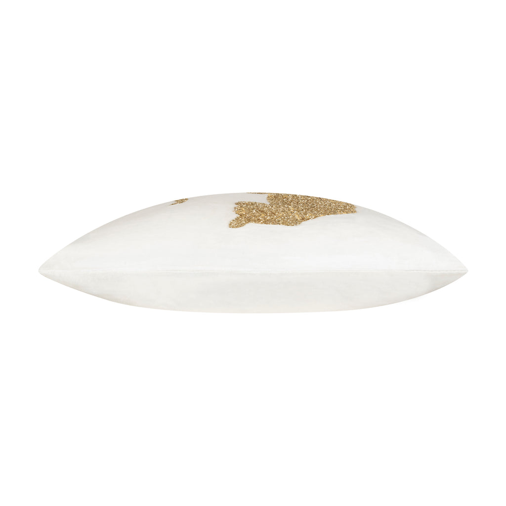 Safara Panther Ivory Gold PIllow