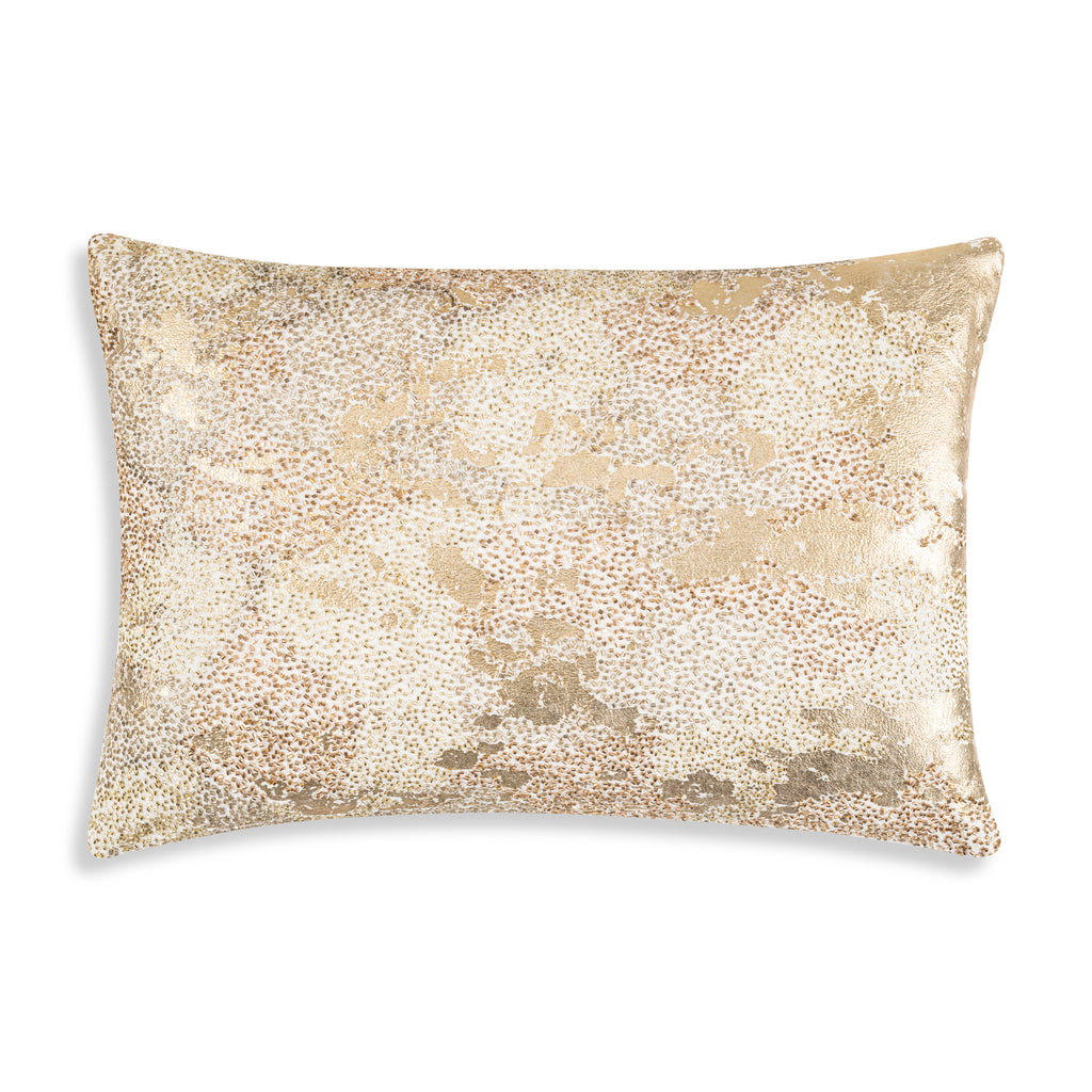 Safara Ivory Gold Lumbar Pillow