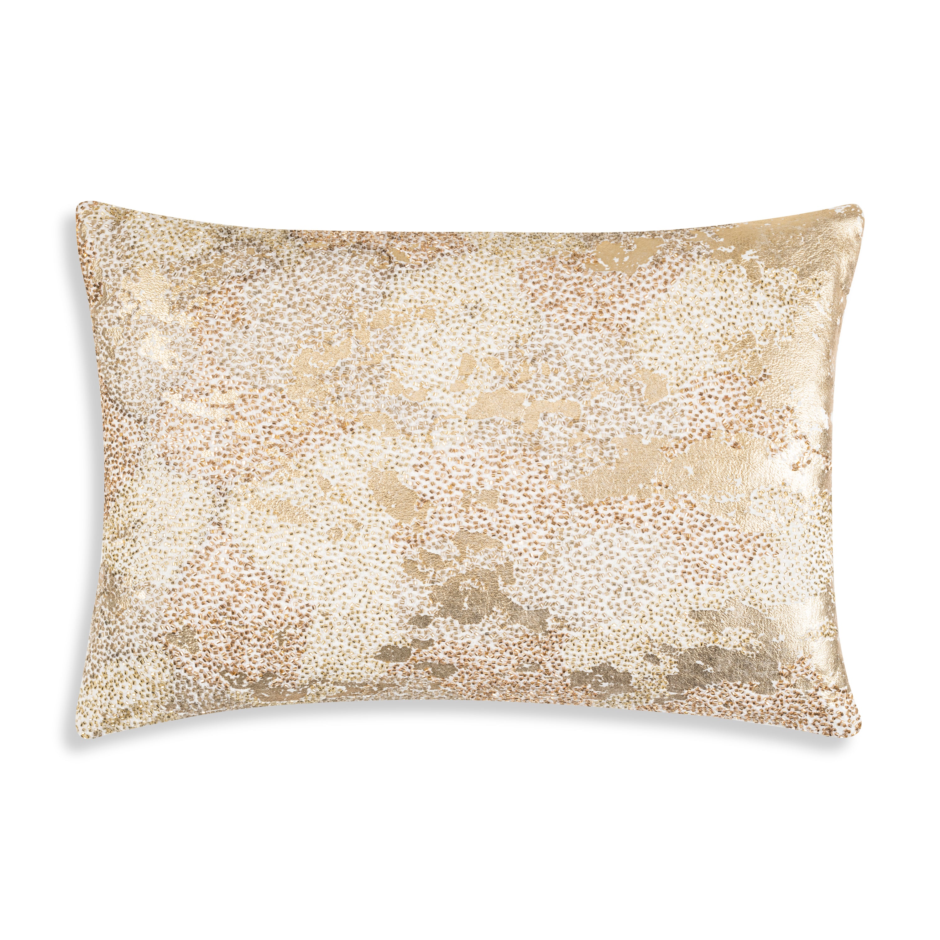 Safara Ivory Gold Lumbar Pillow