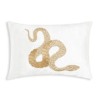 Safara Snake Ivory Gold PIllow