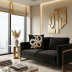 Safara Black Gold Snake Pillow - SAFARA05J-BKGD