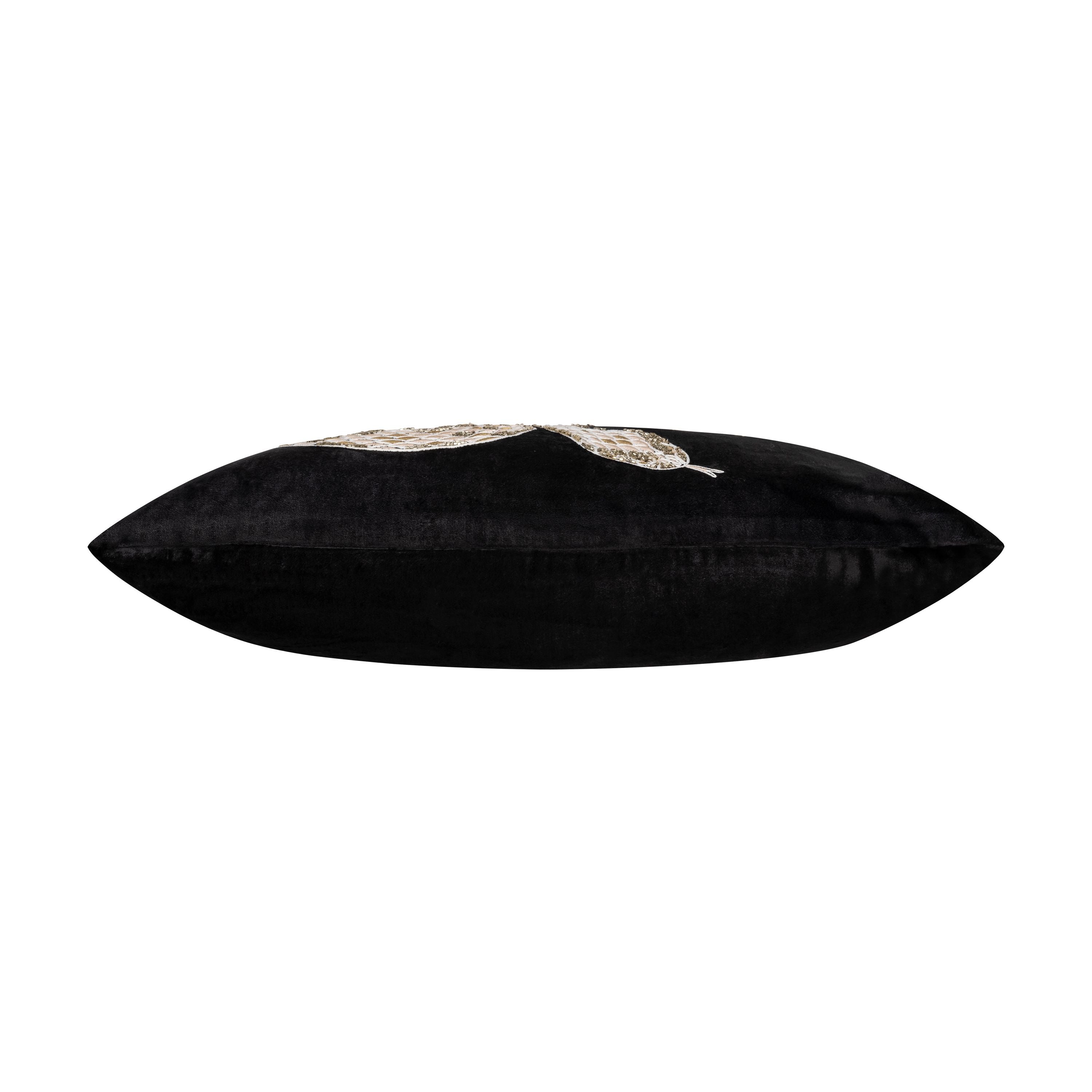 Safara Black Gold Snake Pillow