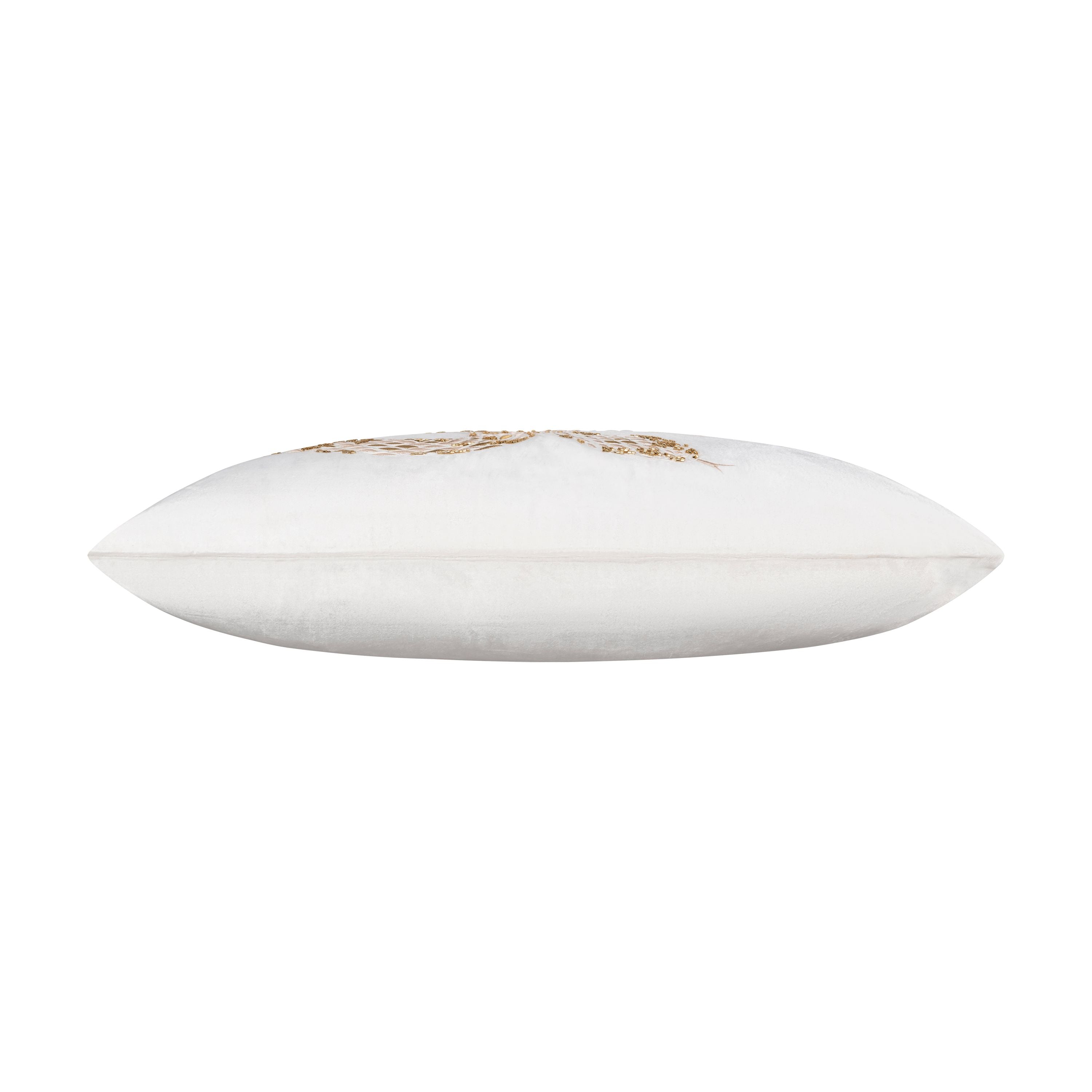 Safara Ivory Gold Snake Pillow