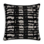 Santana Shadow Ikat Pillow – Black