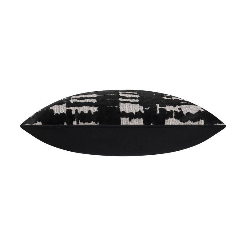 Santana Shadow Ikat Pillow – Black