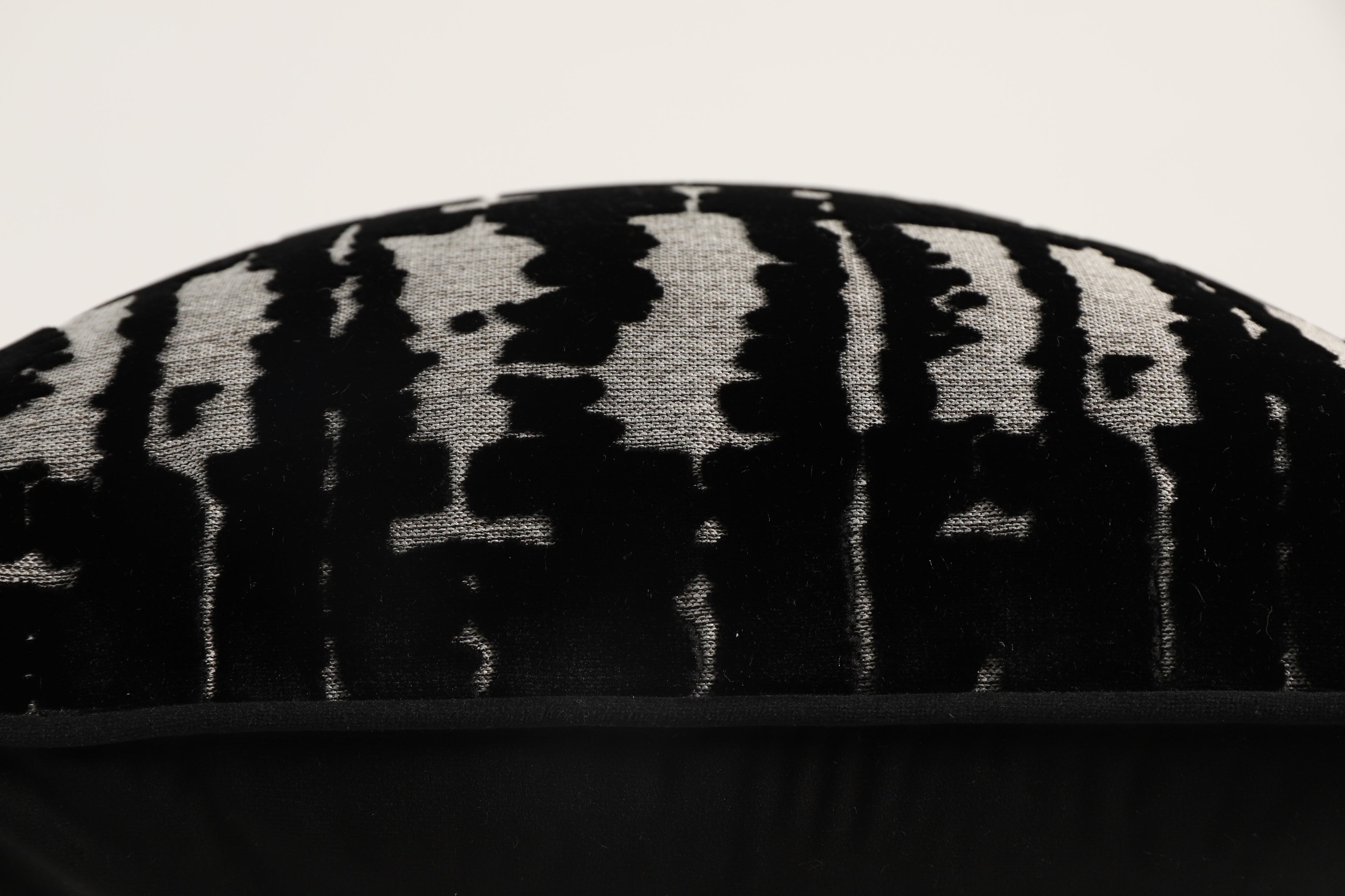 Santana Shadow Ikat Pillow – Black