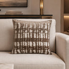 Santana Shadow Ikat Pillow – Coffee