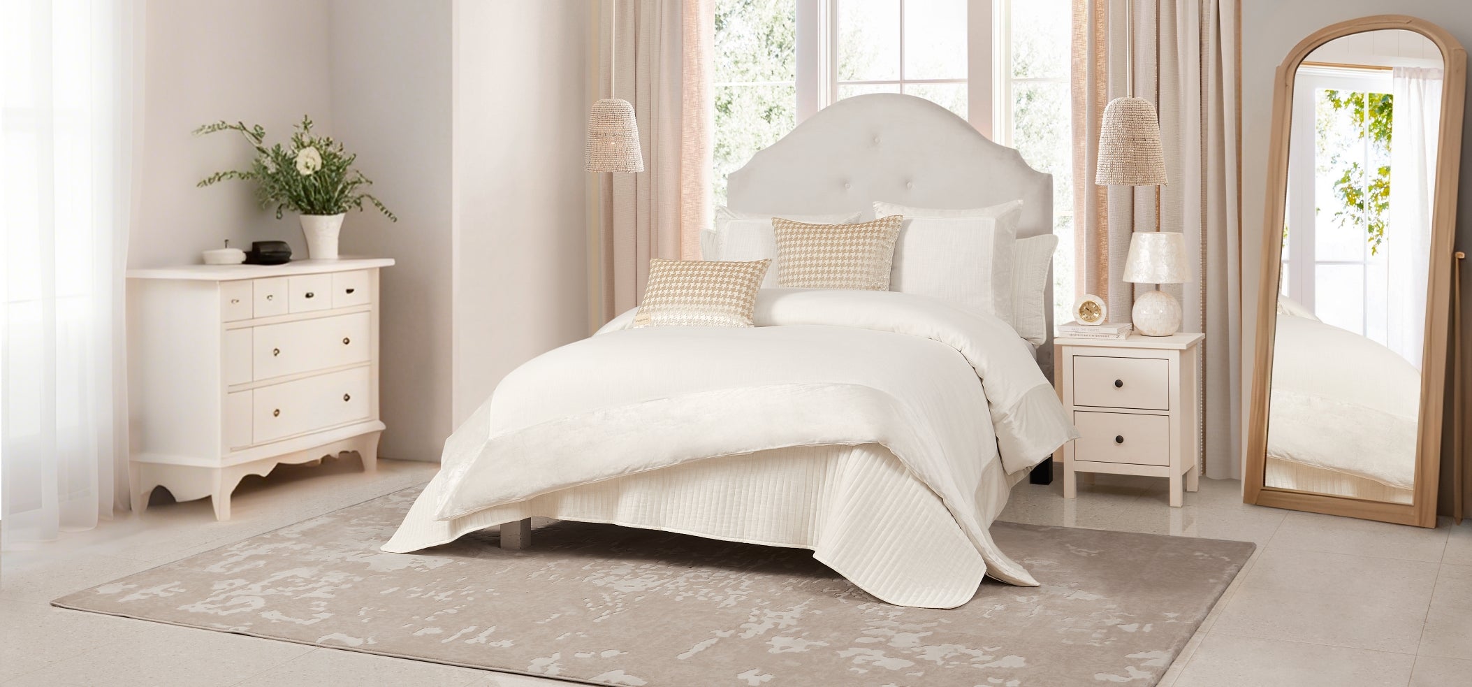Santorini Ivory Duvet Cover