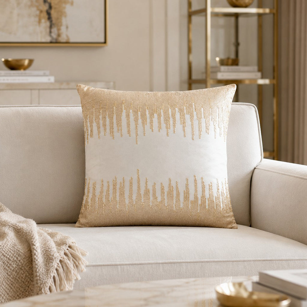Sayra Ivory Gold Pillow - SAYRA01J-IVGD
