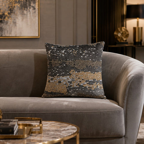 Sayra Charcoal Gold Pillow - SAYRA03J-CHGD