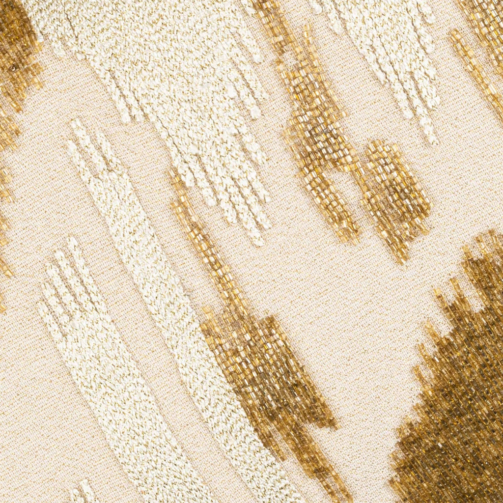 Sayra Ivory Gold Lumbar Pillow