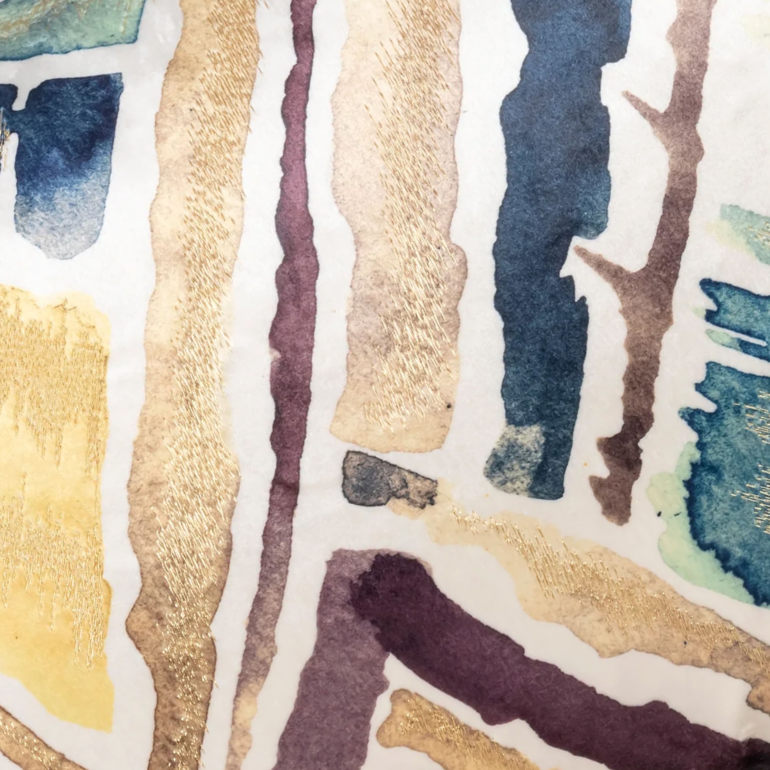 Sepia Abstracted Printed Velvet Pillow