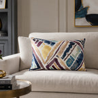 Sepia Abstracted Printed Velvet Pillow - SEPIA01C-MT