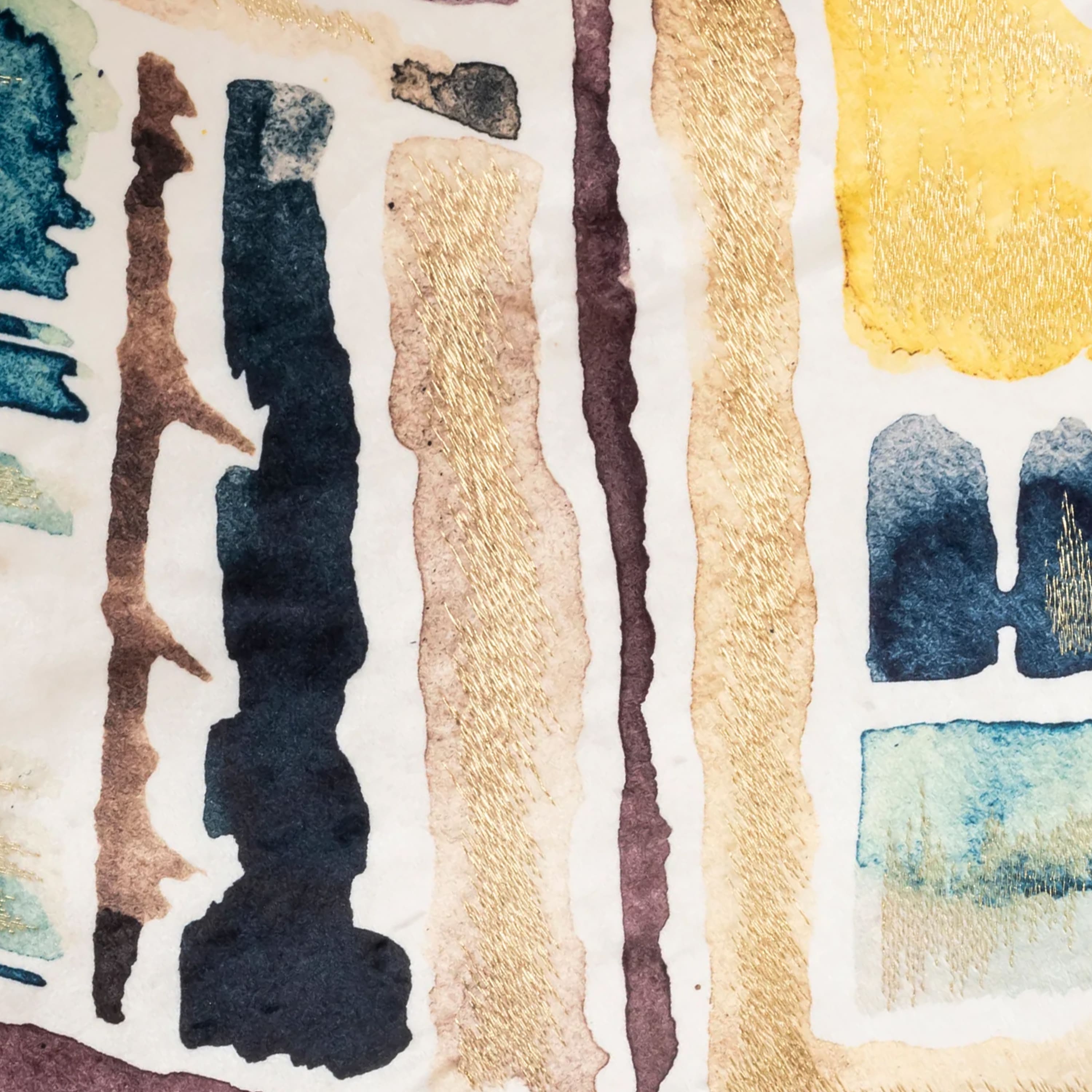 Sepia Abstracted Printed Velvet Pillow