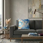 Serino Blue Velvet Pillow - SERINO03J-BL