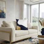 Sienna Ivory Navy Pillow - SIENNA02J-IVNY
