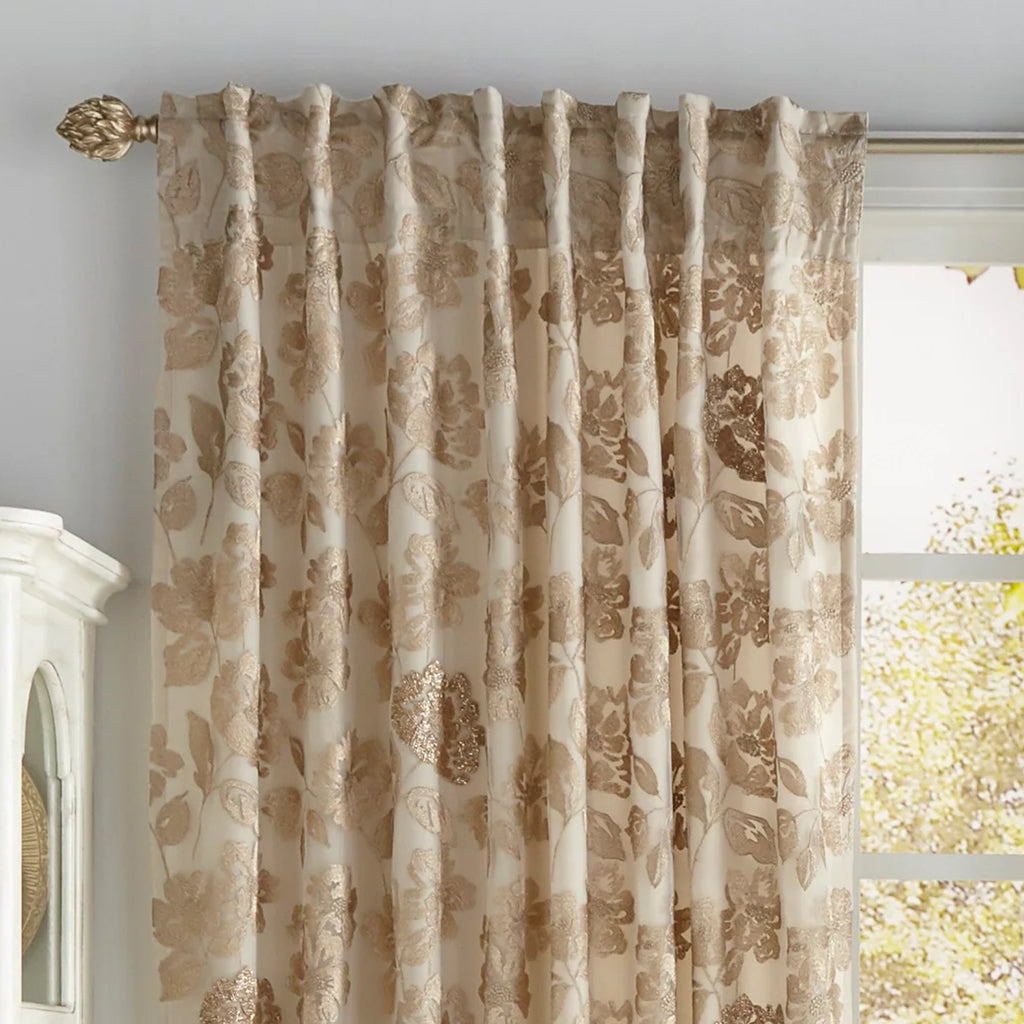 Sofia Gold Crystal Floral Panel