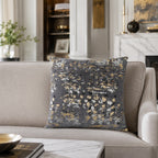 Sona Grey Gold And Silver Pillow - SONA01J-GYGDSV