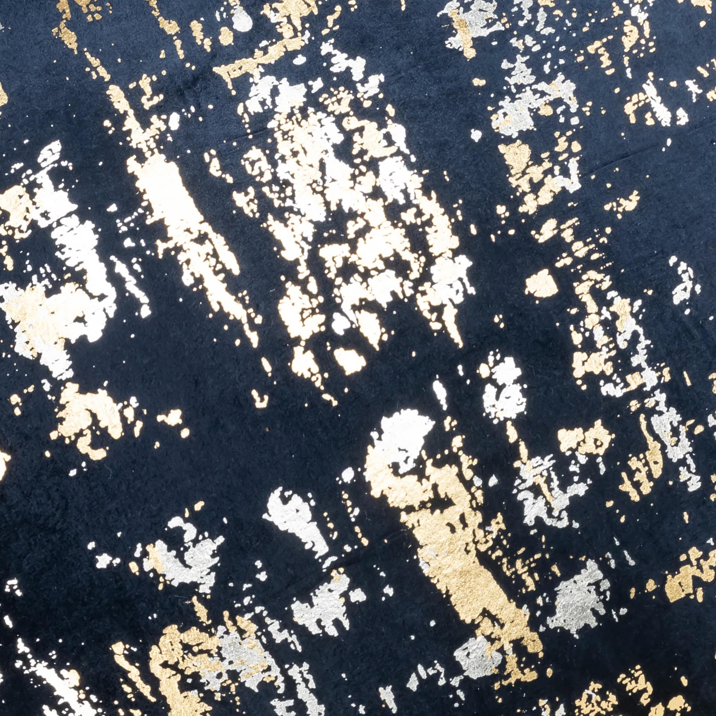 Sona Navy Gold And Silver Pillow