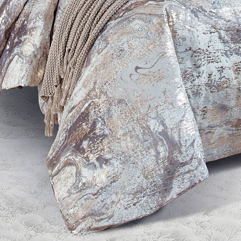 Syros Grey Silver Duvet
