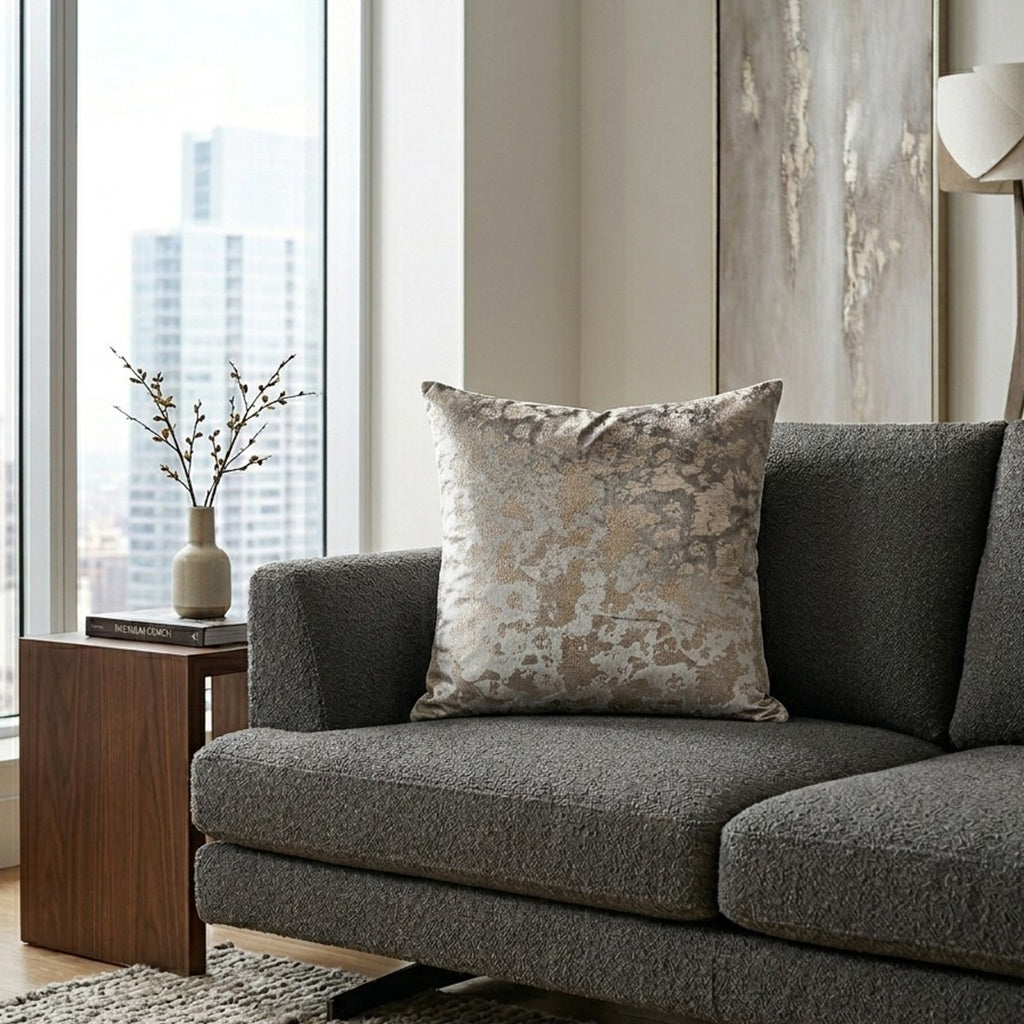 Syros Grey Gold Pillow - SYROS03J-GYGD
