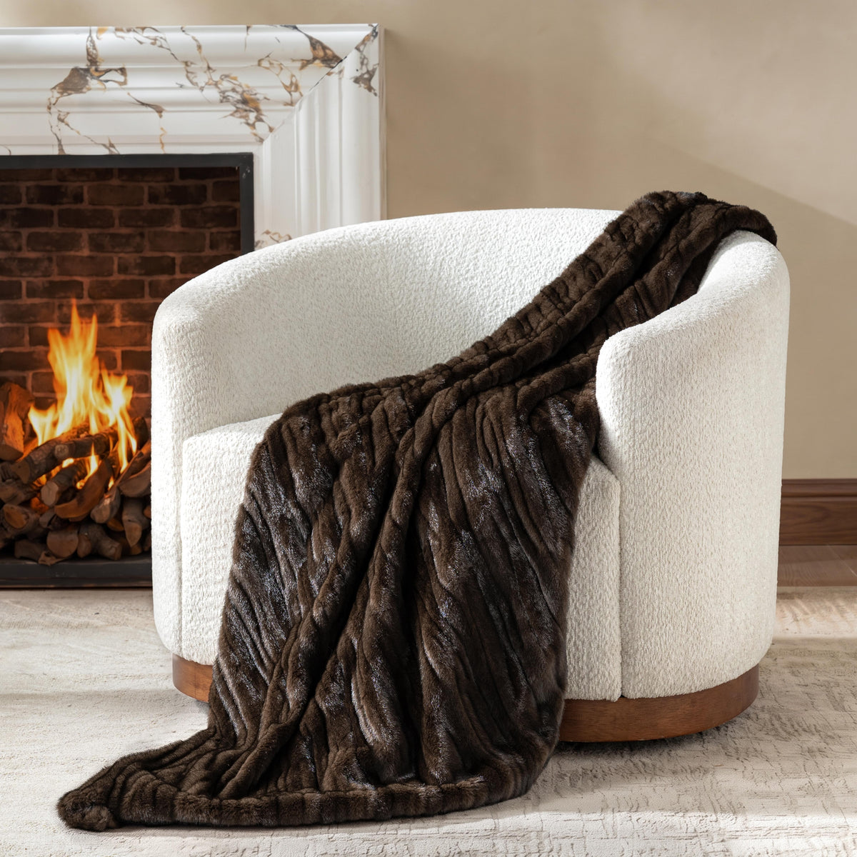 Mink Brown Throw