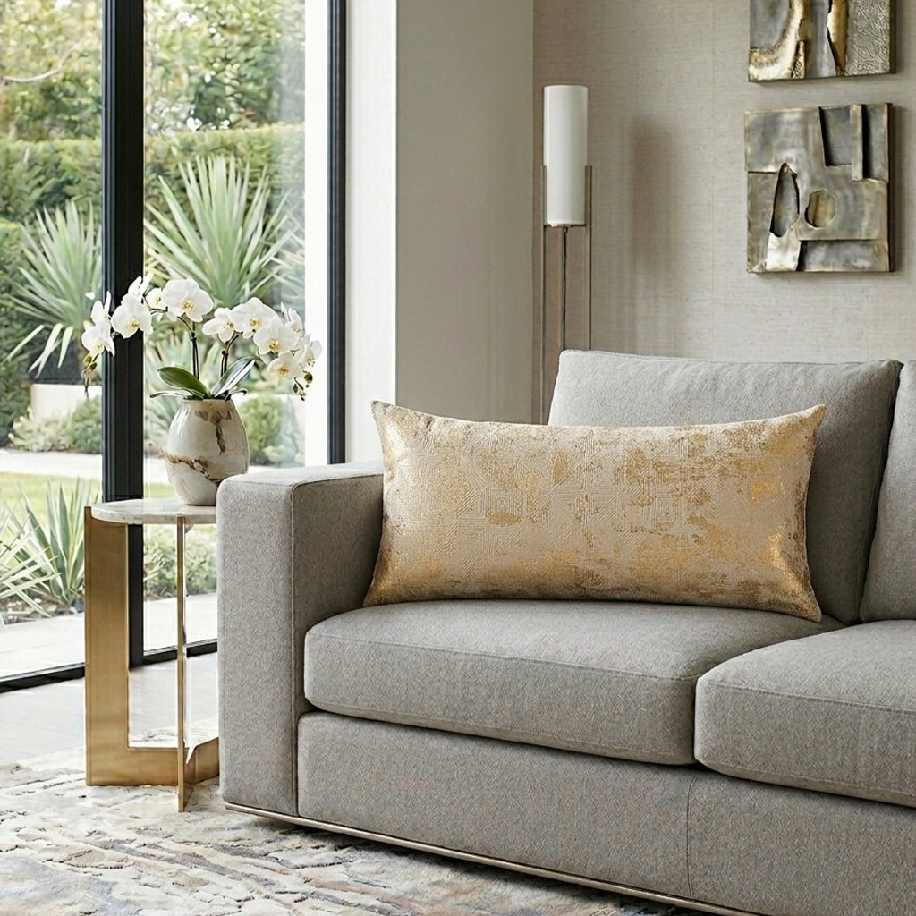 Verona Gold Linen Pillow - VERONA01E-GD
