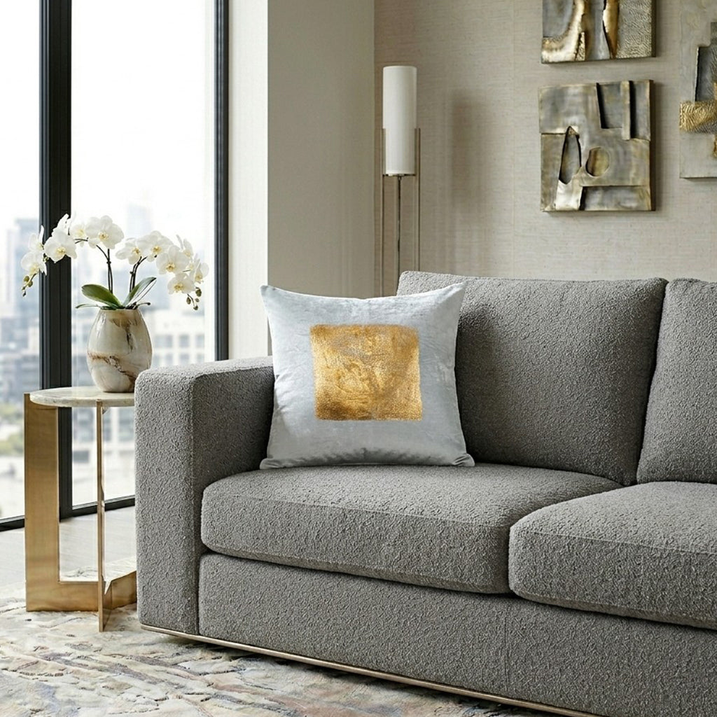 Verona Aqua Velvet Pillow - VERONA02A-AQGD