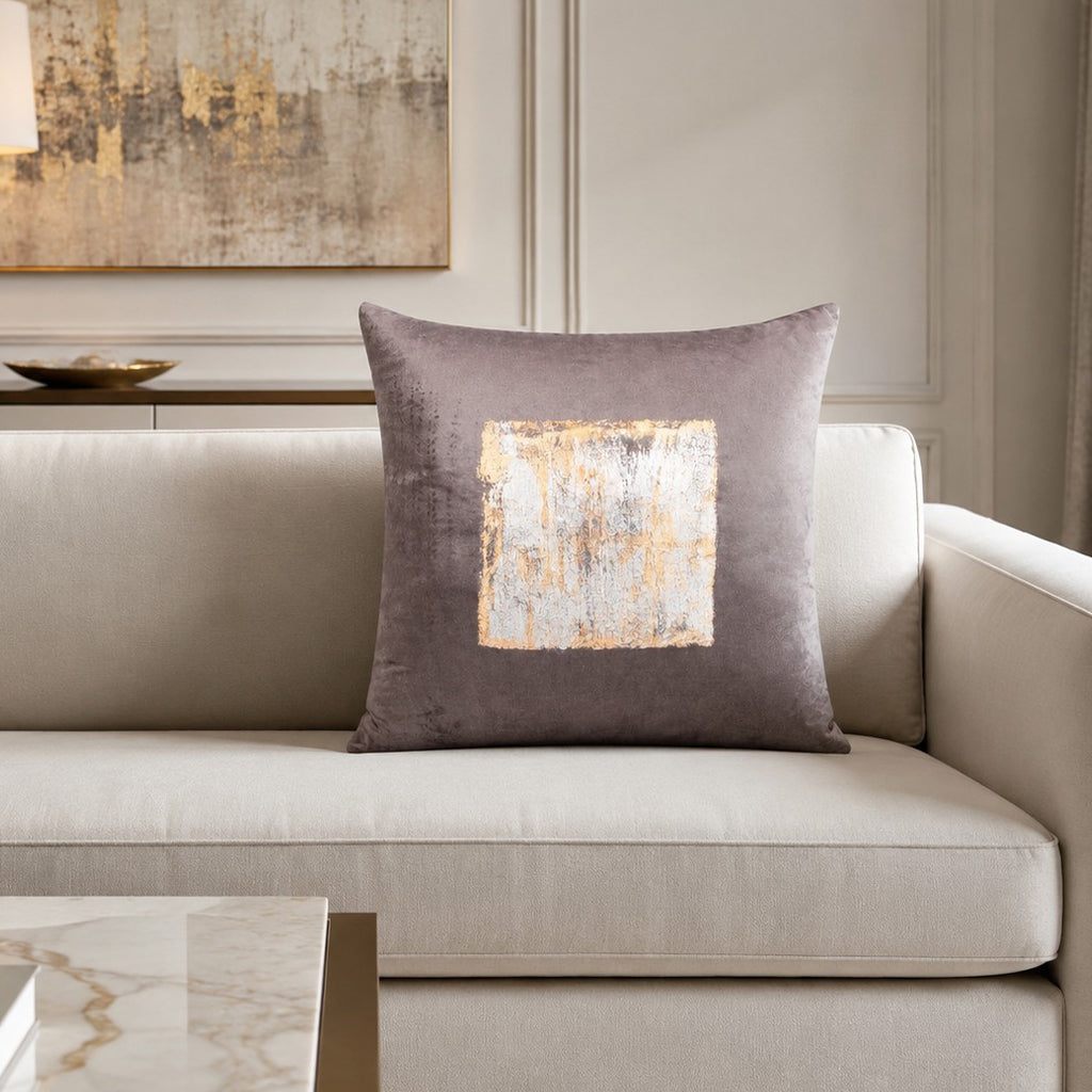 Verona Charcoal Velvet Pillow - VERONA02A-CHGDSV