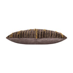 Verona Black Embroidered Lumbar Pillow