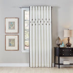 Jeweled Ivory Linen Panel