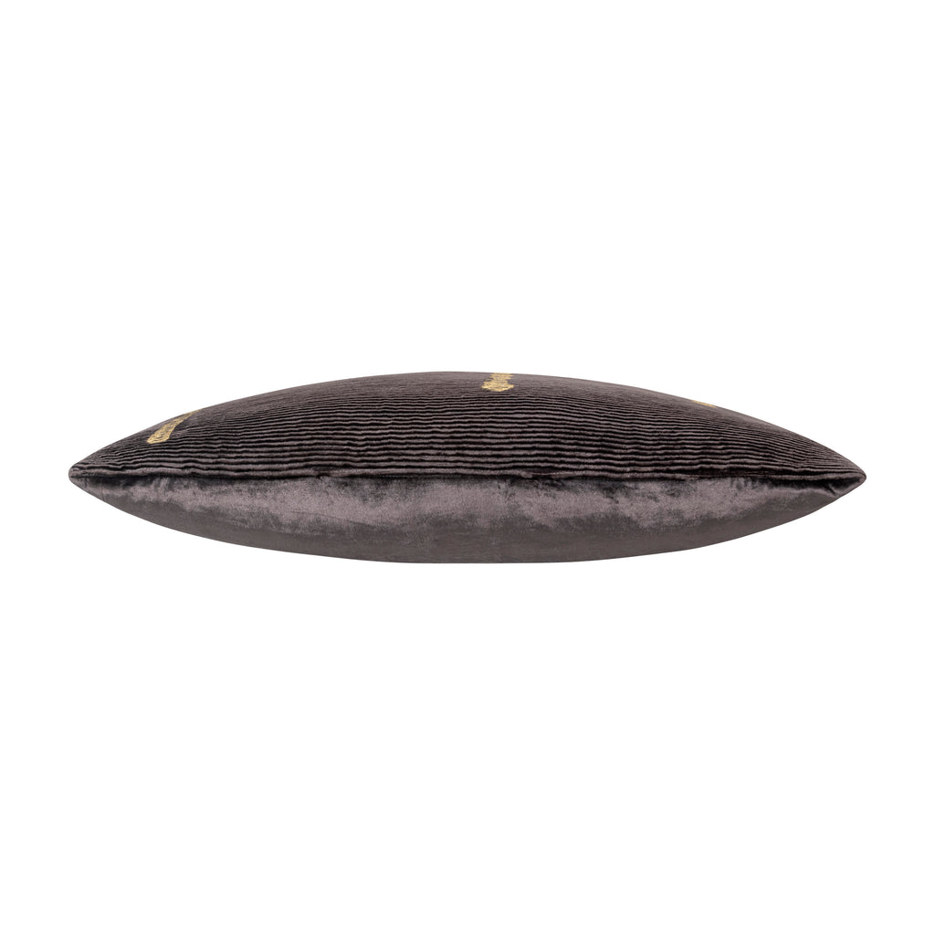 Adele Charcoal Gold Velvet Pillow