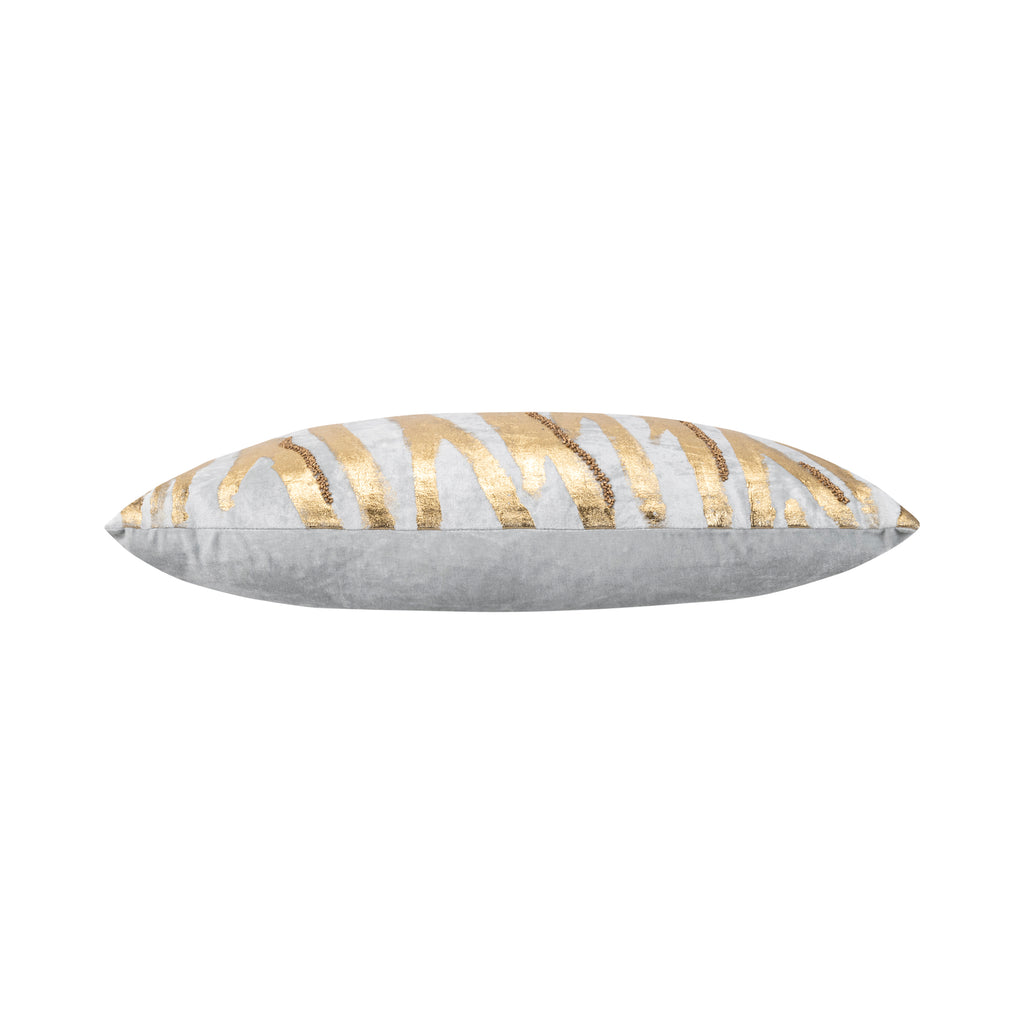 Adele Aqua Gold Velvet Pillow