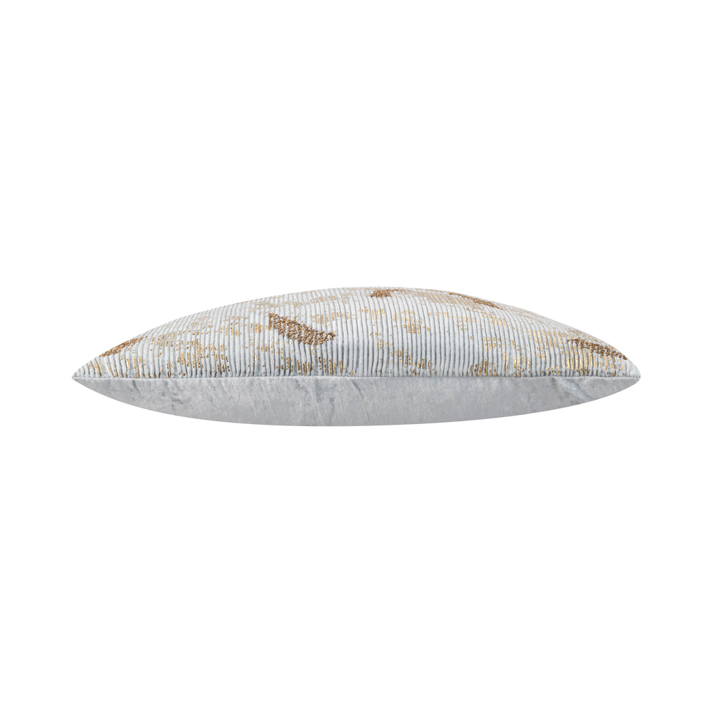 Adele Aqua Gold Velvet Pillow