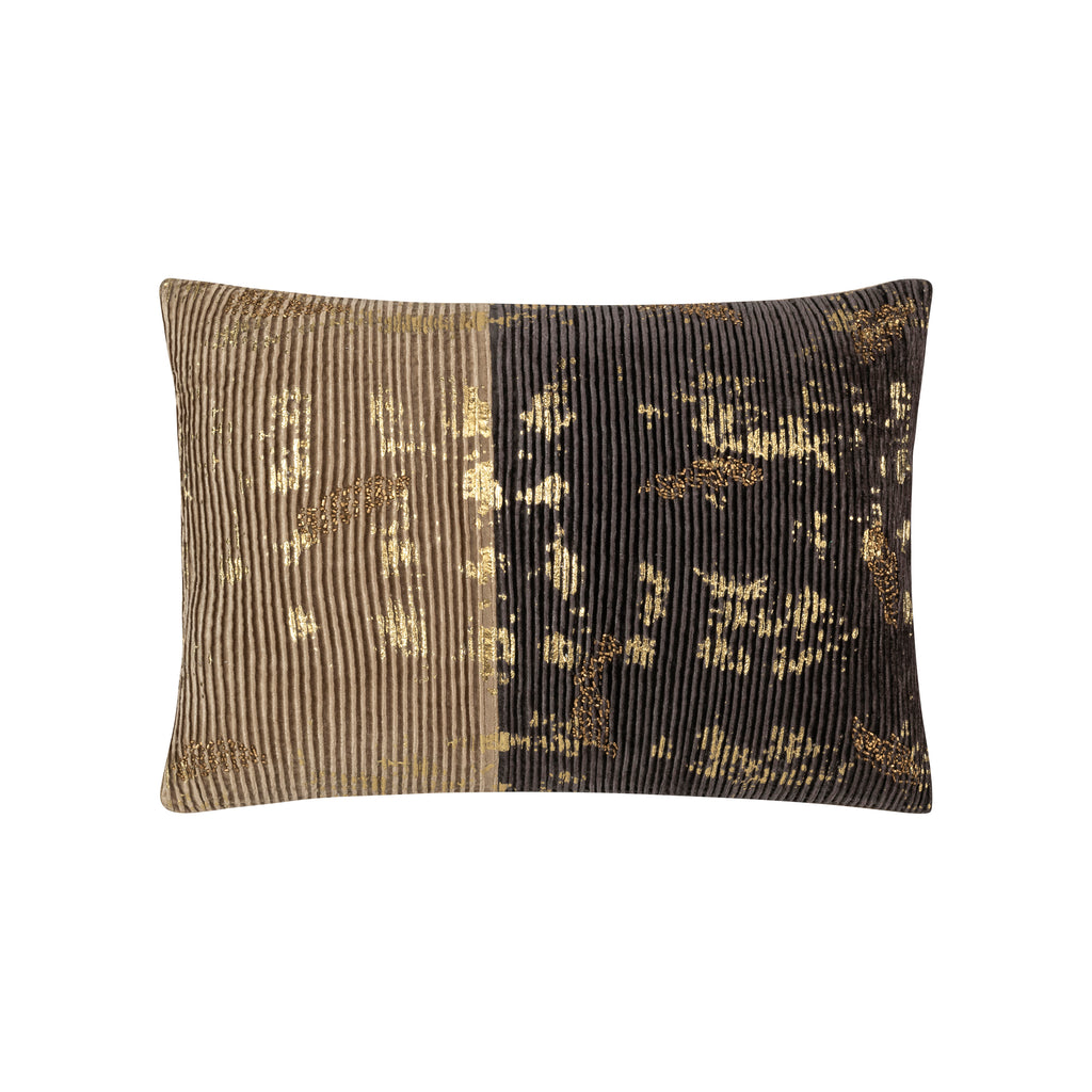 Adele Charcoal Gold Velvet Pillow