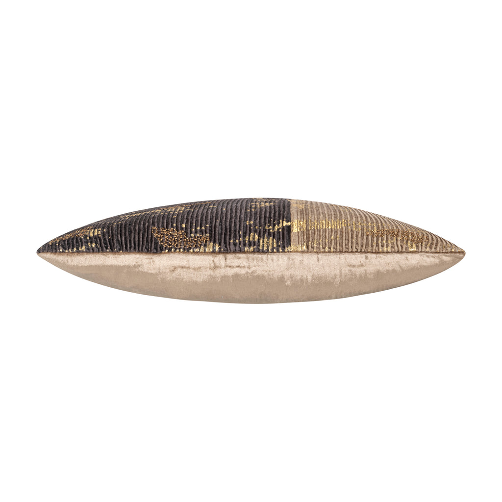 Adele Charcoal Gold Velvet Pillow