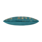 Adele Teal Gold Velvet Pillow