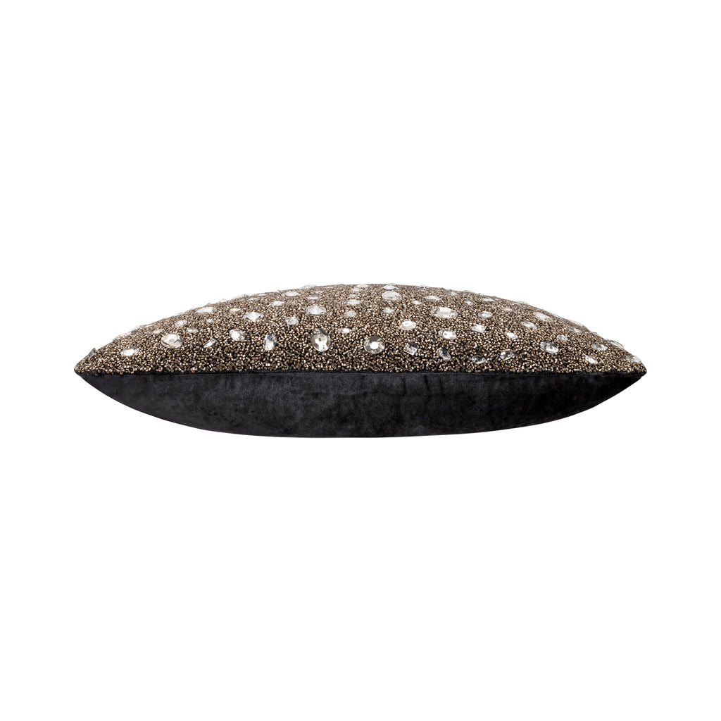 Aida Charcoal Velvet Pillow