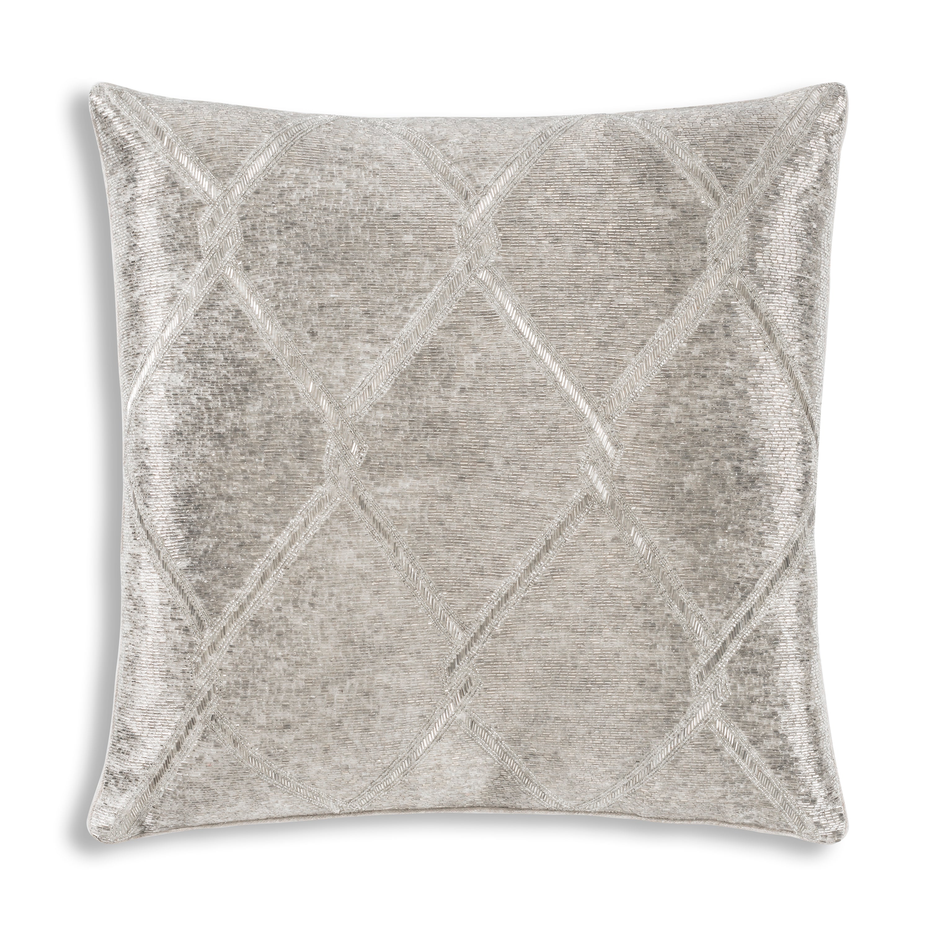 Akai Silver Beaded Pillow