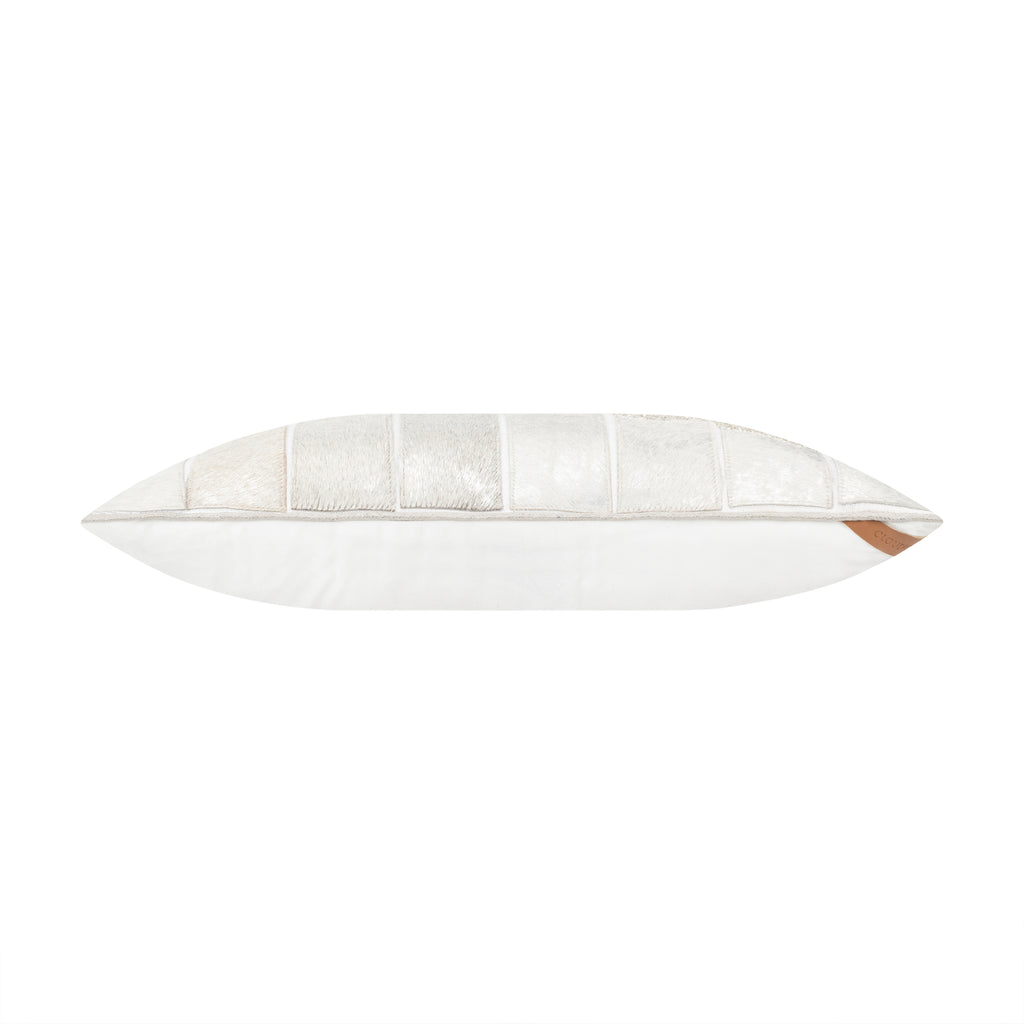 Akai Silver Hide Lumbar Pillow