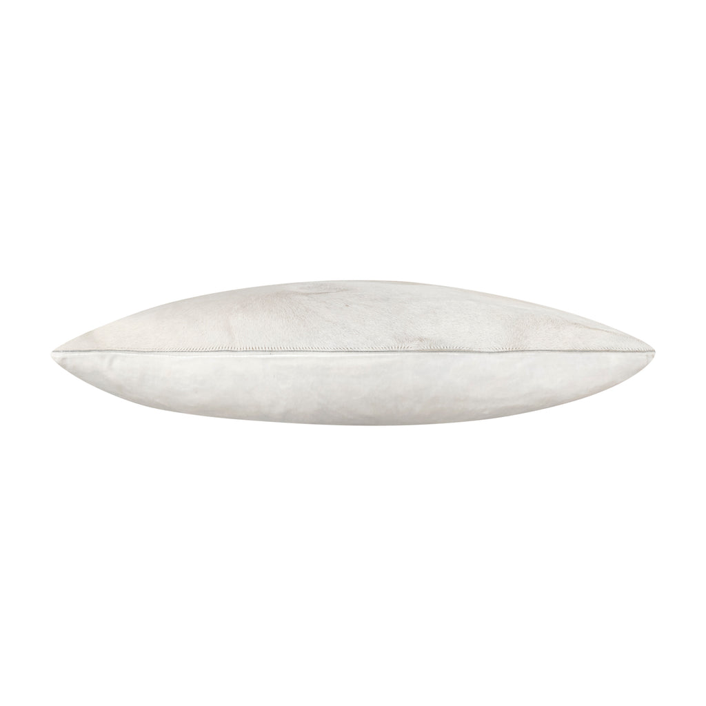 Amai Ivory Hairon Hide Velvet Back Pillow