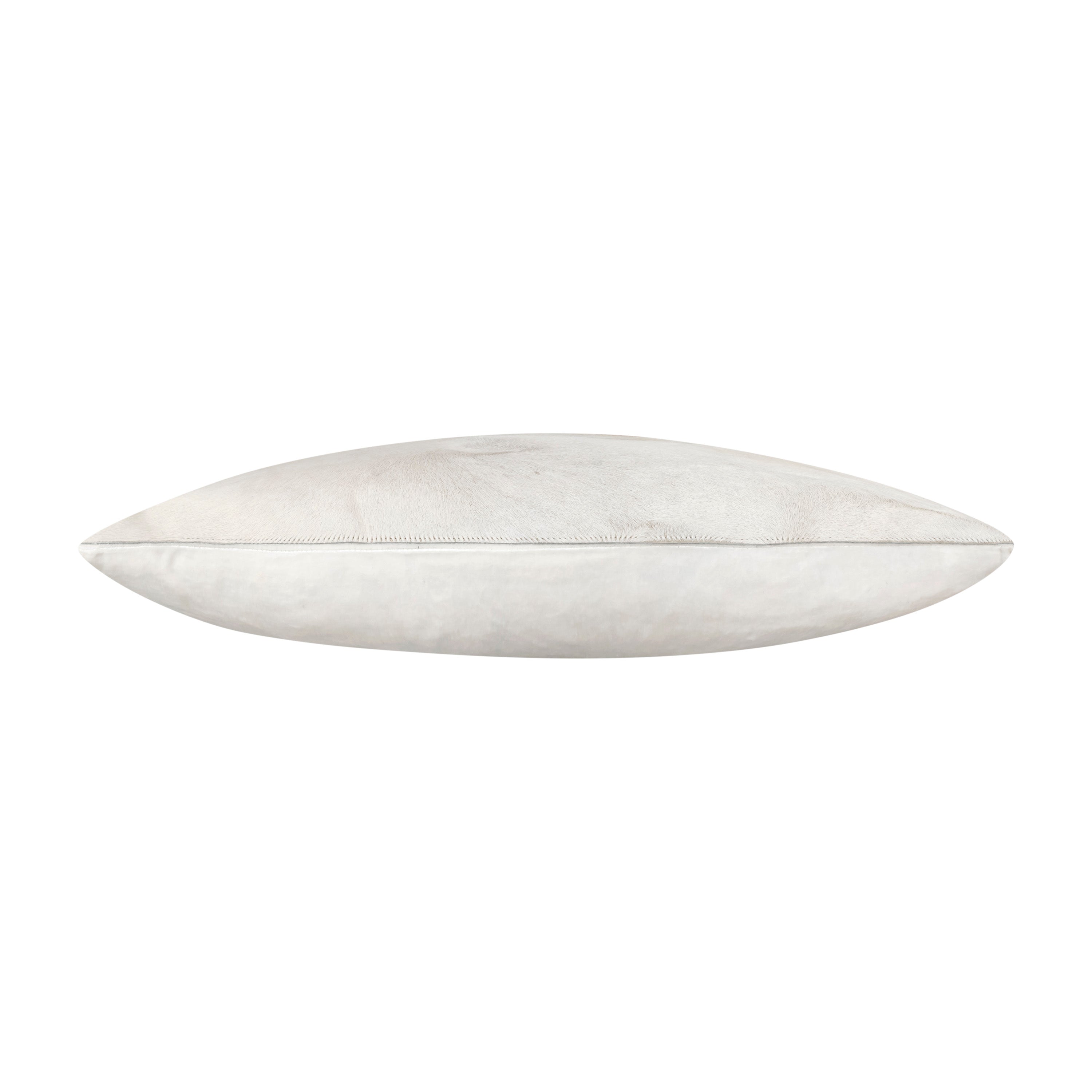 Amai Ivory Hairon Hide Velvet Back Pillow