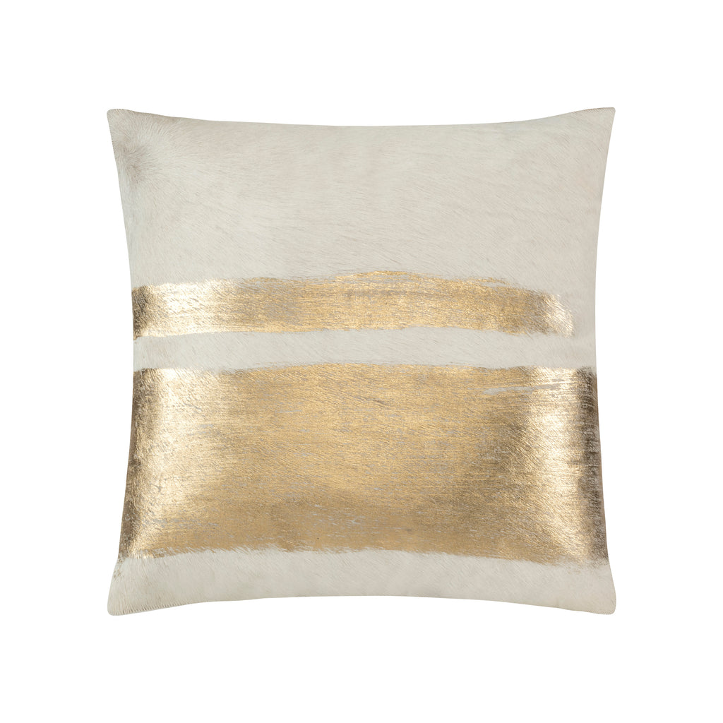 Amai Ivory Hairon Hide Velvet Back Pillow